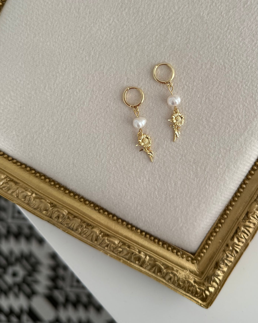 Golden Sunflower Earrings