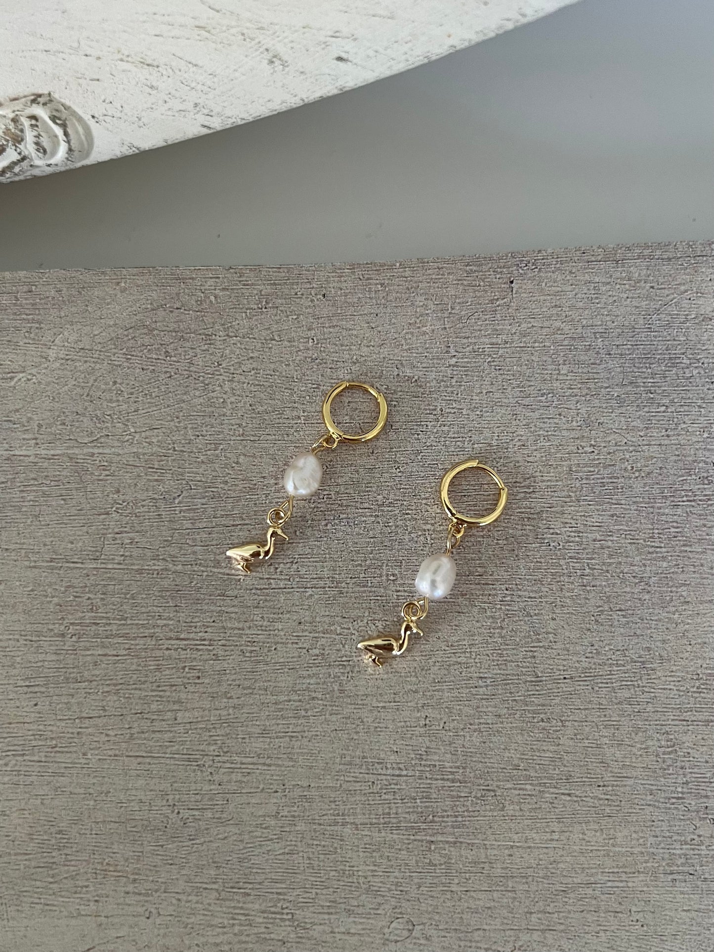 Golden Duck Earrings