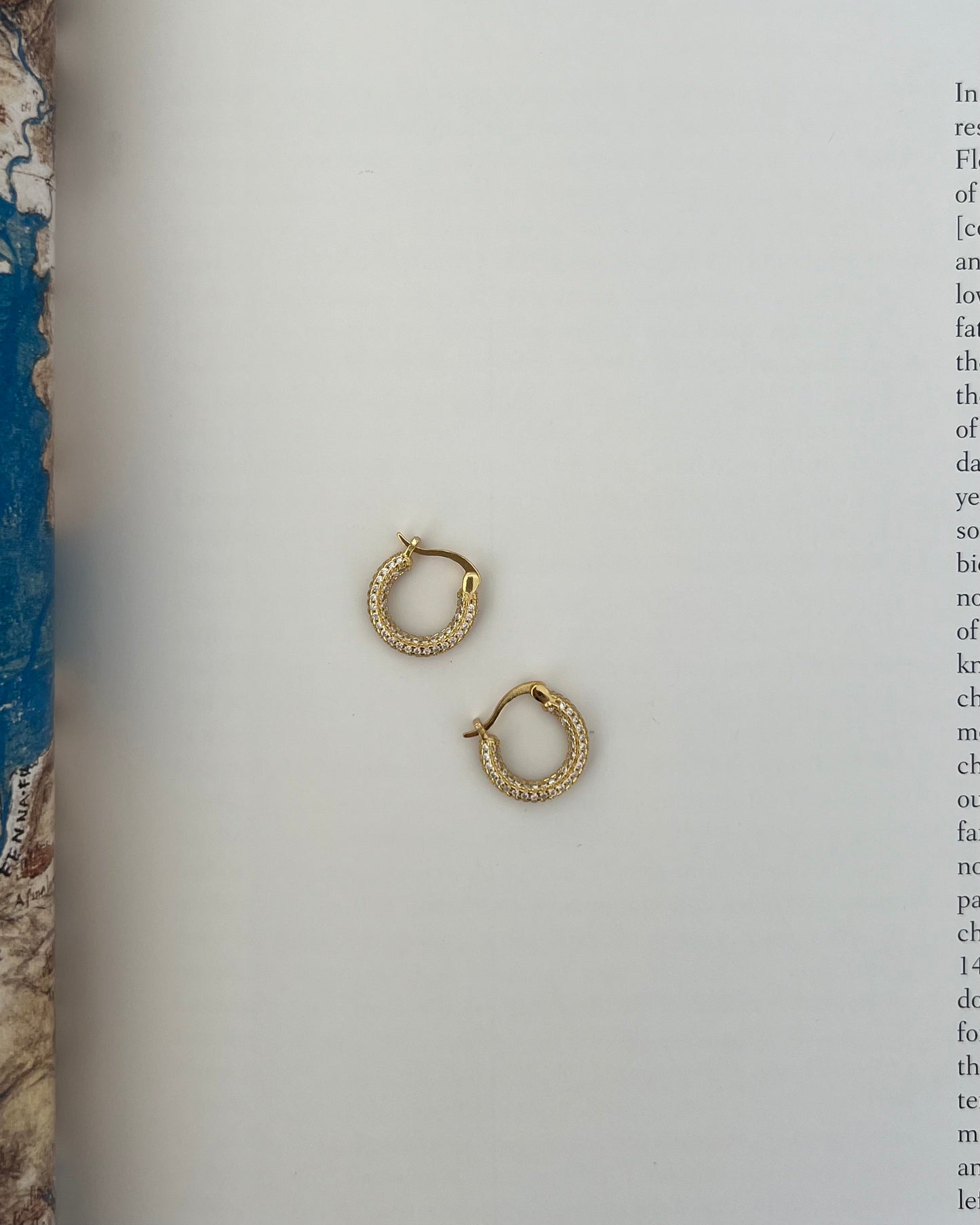 Zirconia golden hoops