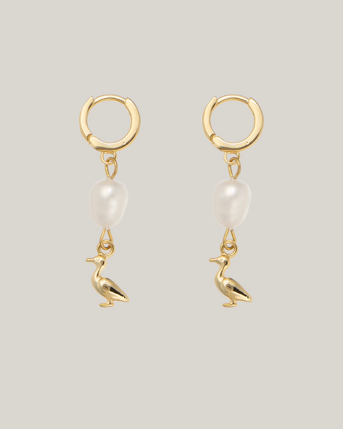 Golden Duck Earrings