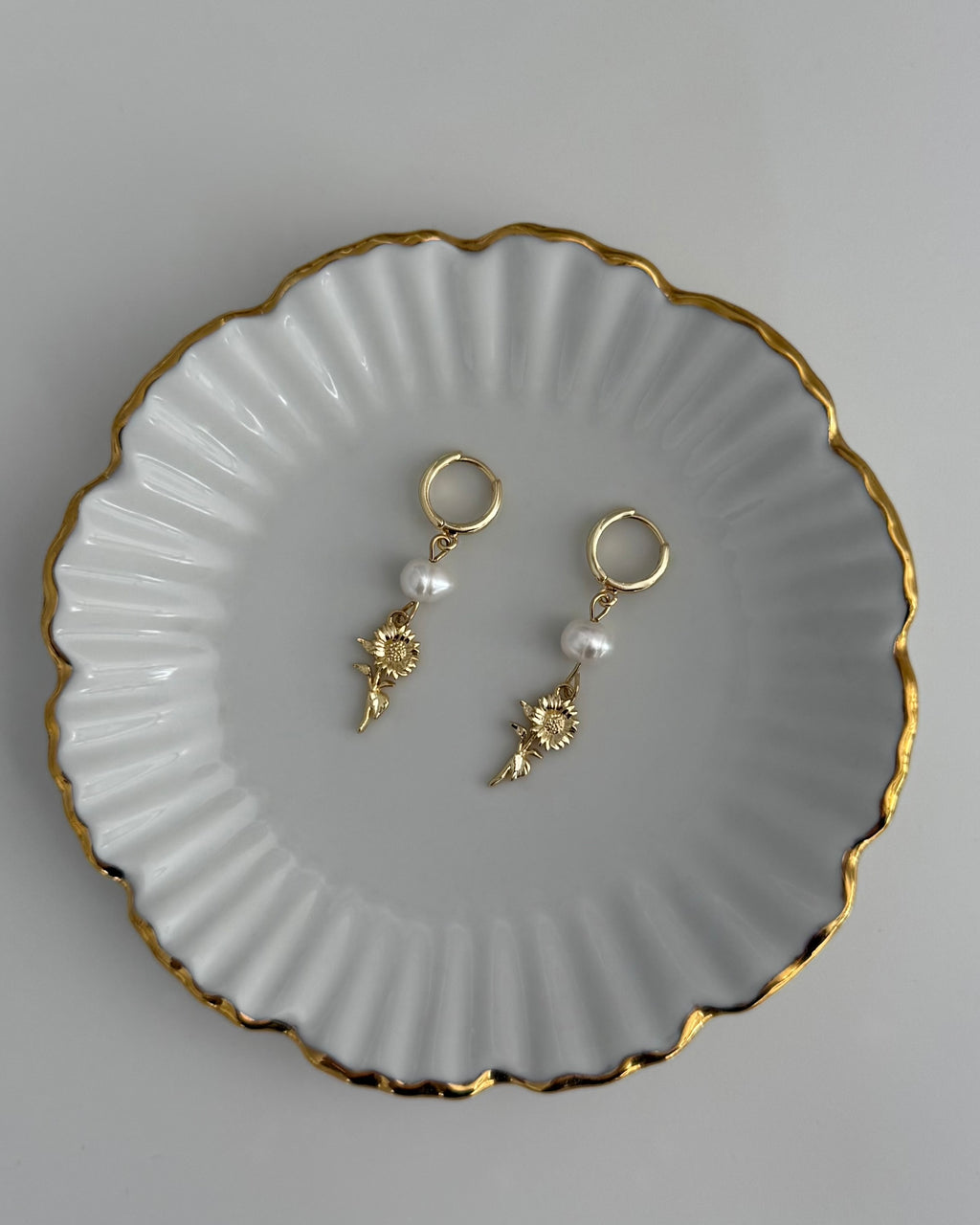 Golden Sunflower Earrings