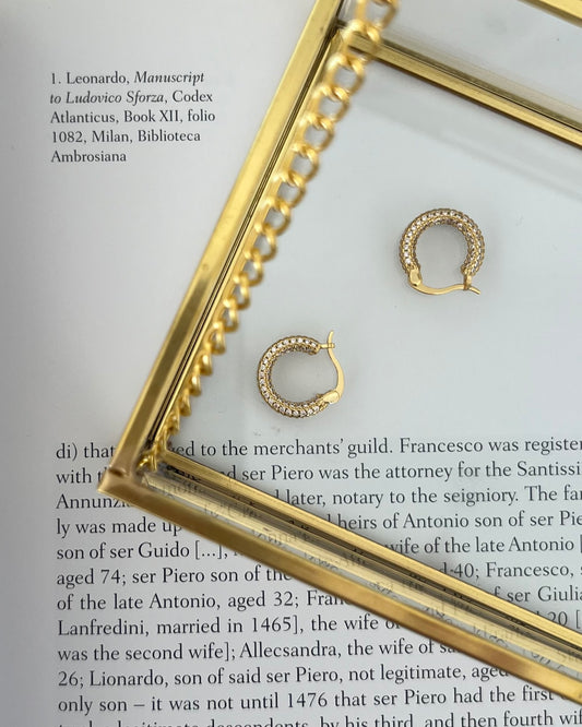 Zirconia golden hoops